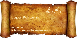 Lupu Adrienn névjegykártya